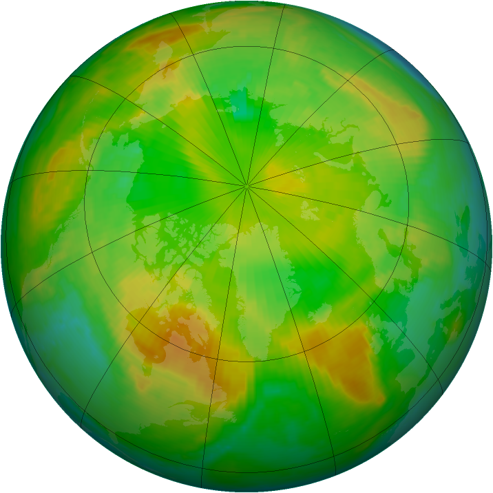Arctic ozone map for 08 June 2000
